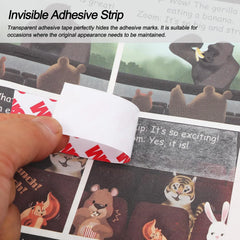 Double Sided Tape Thin, 0.39in x 82ft Removable Mounting Tape, Poster Picture Hanging Strips, Clear Wall Sticky for Hanging, Scrapbook Stickers, No Damage Wall Adhesive for Festival Decoration