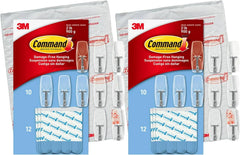 Command Clear Medium Wire Toggle Hooks, 20 Hooks and 24 Strips, Holds Up to 2 lb Each, Damage-Free Hanging for Stockings, Ornaments, Garland, Keys, Holiday Decor