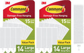 Command 15 lb Large Picture Hanging Strips 28 Pairs (56 Strips), Damage-Free Hanging Picture Hangers, No Tools Wall Hanger for Home Decor, White Adhesive