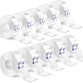 ZMUAXUAN 10 Rolls-9.85 FT Double Sided Mounting Tape Heavy Duty Removable,Clear Thick Nano Tape Adhesive Reusable,Wall Poster Picture Hanging Strips Putty, Sticky Tack Gel Glue for Hangers,Photo