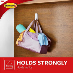 Command 10 lb XL Heavyweight Hook, 2 Wall Hooks and 6 Strips, Damage-Free Hanging with Adhesive, Heavy Duty Hanging Great for Back to School Dorm Organizers
