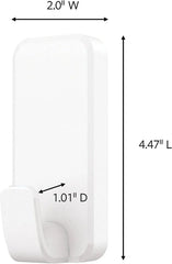 Command 10 lb XL Heavyweight Hook, 2 Wall Hooks and 6 Strips, Damage-Free Hanging with Adhesive, Heavy Duty Hanging Great for Back to School Dorm Organizers