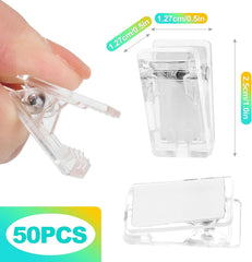 50 Pcs Self Adhesive Tapestry Wall Hanging Clips, Clear Hooks for Photos, Posters, Banners, Strong Damage-Free Hangers for Home, Dorm & Office Décor