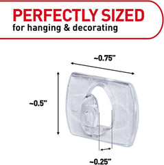 Command Indoor Mini Light Clips, Damage Free Hanging Christmas Lights, Mini Wall Clips for Hanging Indoor Christmas Decorations, Lights and Cables, 90 Count