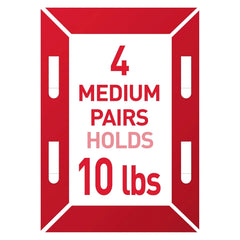 Command Medium Picture Hanging Strips, 44 Pairs, Damage-Free Picture Hangers, Holds 10 lb with 4 Pairs, White