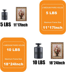 Medium Picture Hanging Strips, 28 Pairs(56 Strips), Damage Free Removal, Wall Poster Picture Hangers Without Nails for Poster/Picture/Home/Office.