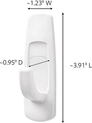 Command 5 lb Large Utility Hooks, 14 Hooks and 16 Strips, Damage-Free Hanging Wall Hook with Adhesive Strips, No Tools Required, Great for Home Kitchen Office Organization (Pack of 12)