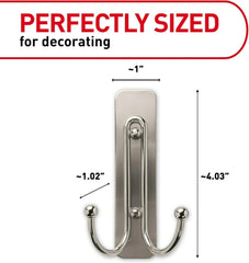 Command Large Satin Brass Wire Hooks