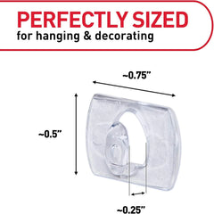Command Clear Indoor Mini Light Clips Value Pack, 45 Clips, 54 Strips, Damage-Free String Light Hangers for Home, Room, Wall, Office, and Dorm Decor, Great for Cable Management, Holds up to 0.3 lb