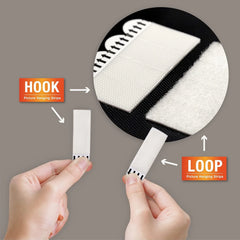 MOVELYST 180-Pairs(360 Strips) Large Picture Hanging Strips Heavy Duty, Removable Hook and Loop Tape Picture Hanger Damage Free, Waterproof Adhesive Strips for Frame Hanging, Heavy Duty