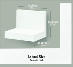 Command Display Ledges, Holds up to 2 lb, Quartz, 2 Ledges with 8 Medium Strips, Damage-Free Hanging Floating Shelf with Adhesive Strips, Personalize Living Room, Bedroom, Kids Room or Office