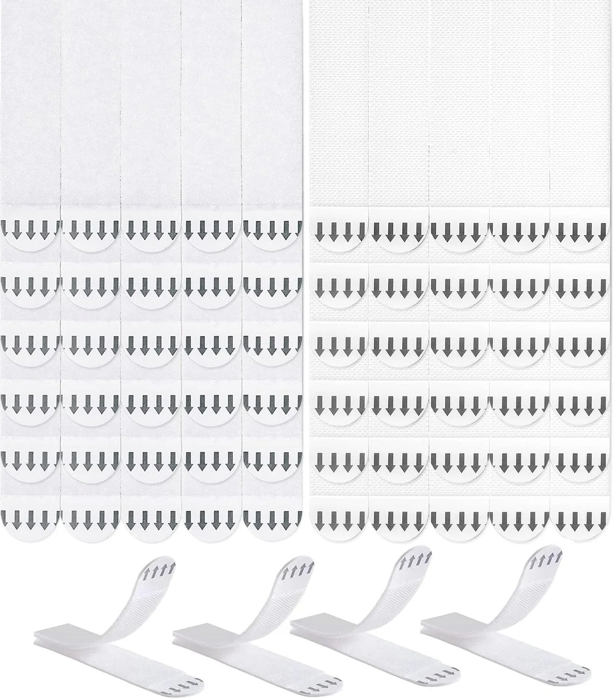 Sinnsally Large Picture Hanging Strips Heavy Duty,32-Pairs(64 Strips) Sticky Picture Hangers for Walls Hanging Without Nail,Damage Free No Nails Refill Adhesive Poster Frame Mounting,White