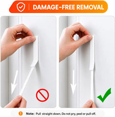 MOVELYST 32-Pairs(64 Strips) Medium Picture Hanging Strips, Hook and Loop Tape, Picture Hanger Damage Free, Waterproof Adhesive Strips for Frame Hanging and Christmas Decorations, Heavy Duty