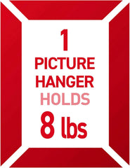 Command 8 lb Jumbo Universal Picture Hanger, 3 Frame Hangers and 8 Command Strips for Sawtooth, D-Ring, Wire, Keyhole and Other Frames, Damage-Free Hanging for Home Decor