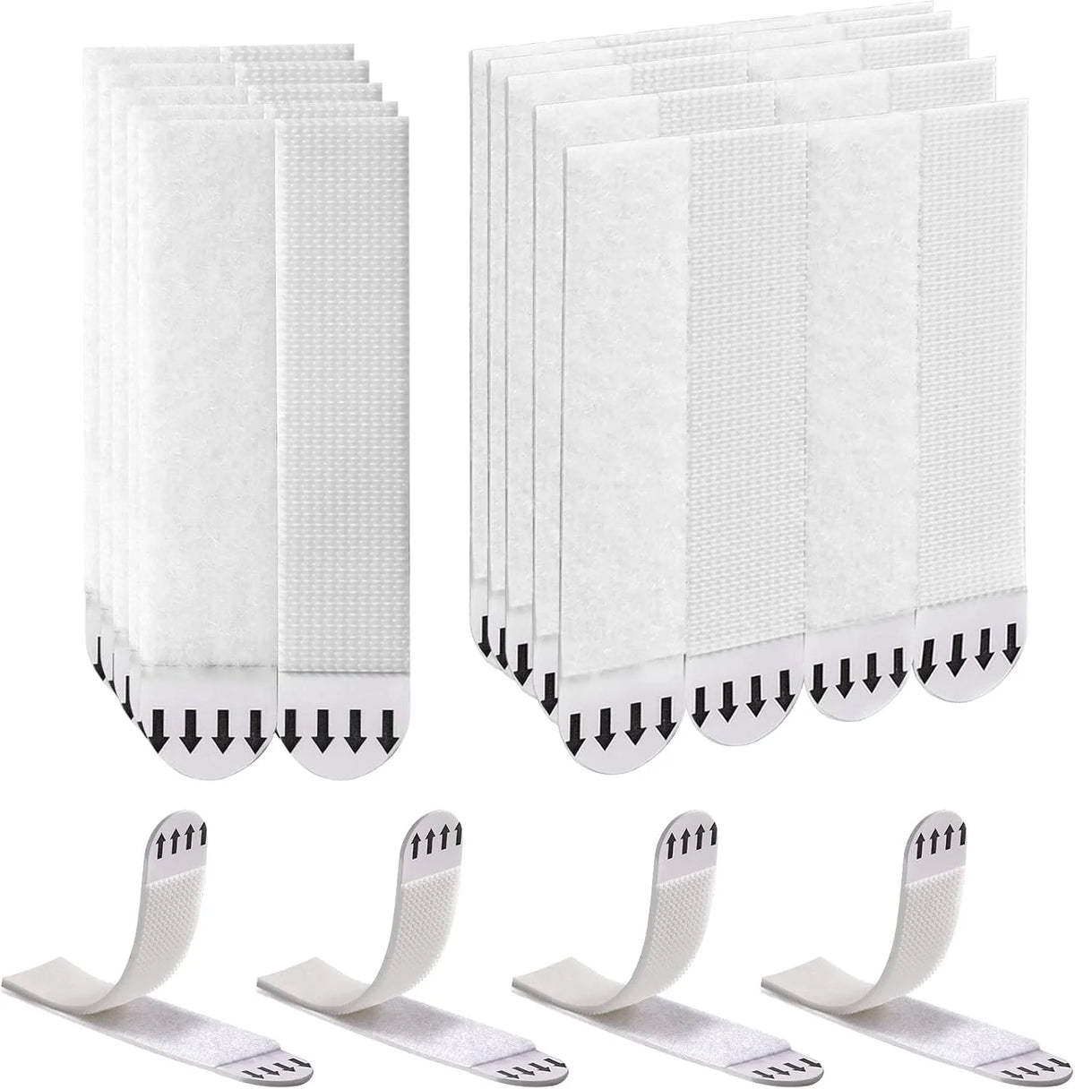 Sinnsally Large Picture Hanging Strips Heavy Duty,20-Pairs(40 Strips) Sticky Picture Hangers for Walls Hanging Without Nail,Damage Free No Nails Refill Adhesive Poster Frame Mounting,White